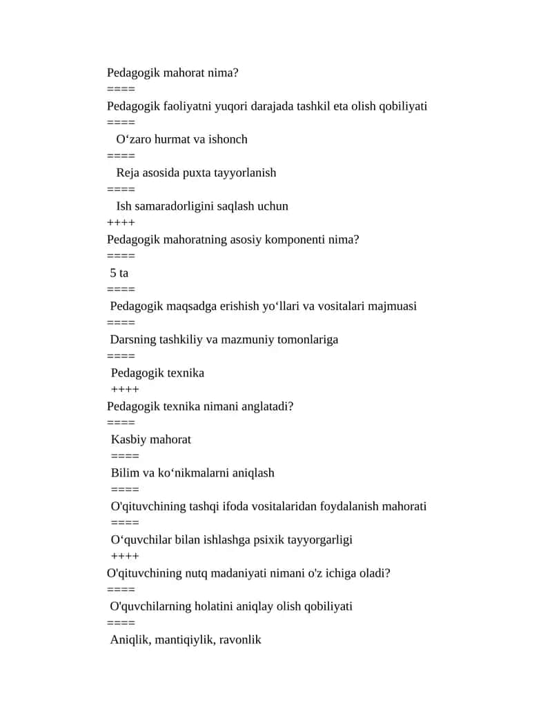 Pedagogik mahorat nima? 1