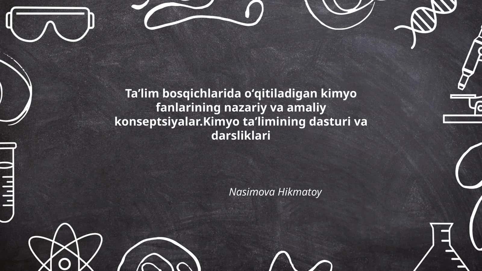 Kimyo taʼlimi 1