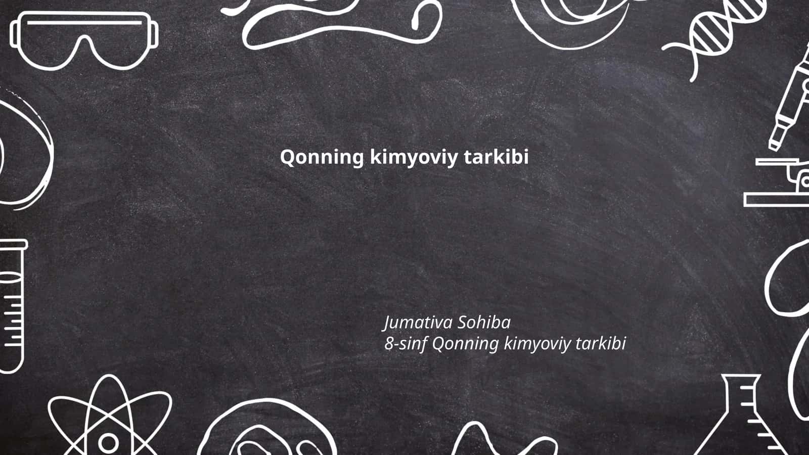 Qonning kimyoviy tarkibi 1
