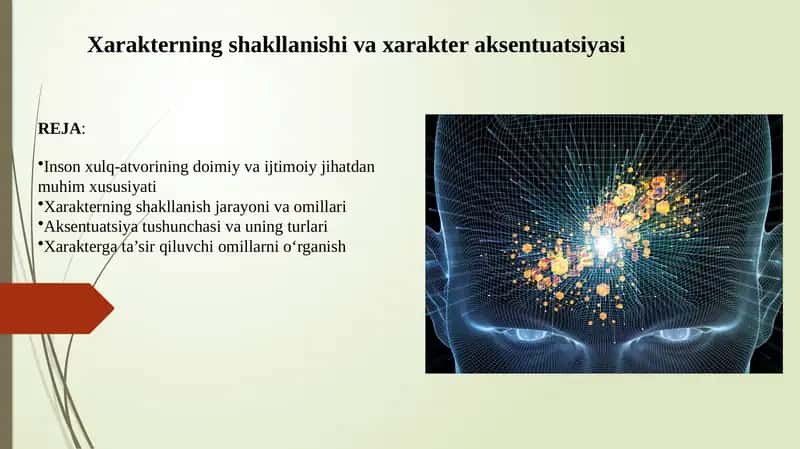 Xarakterning shakllanishi va xarakter aksentuatsiyasi 1