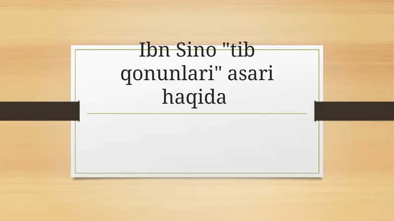 Tib qonunlari 1
