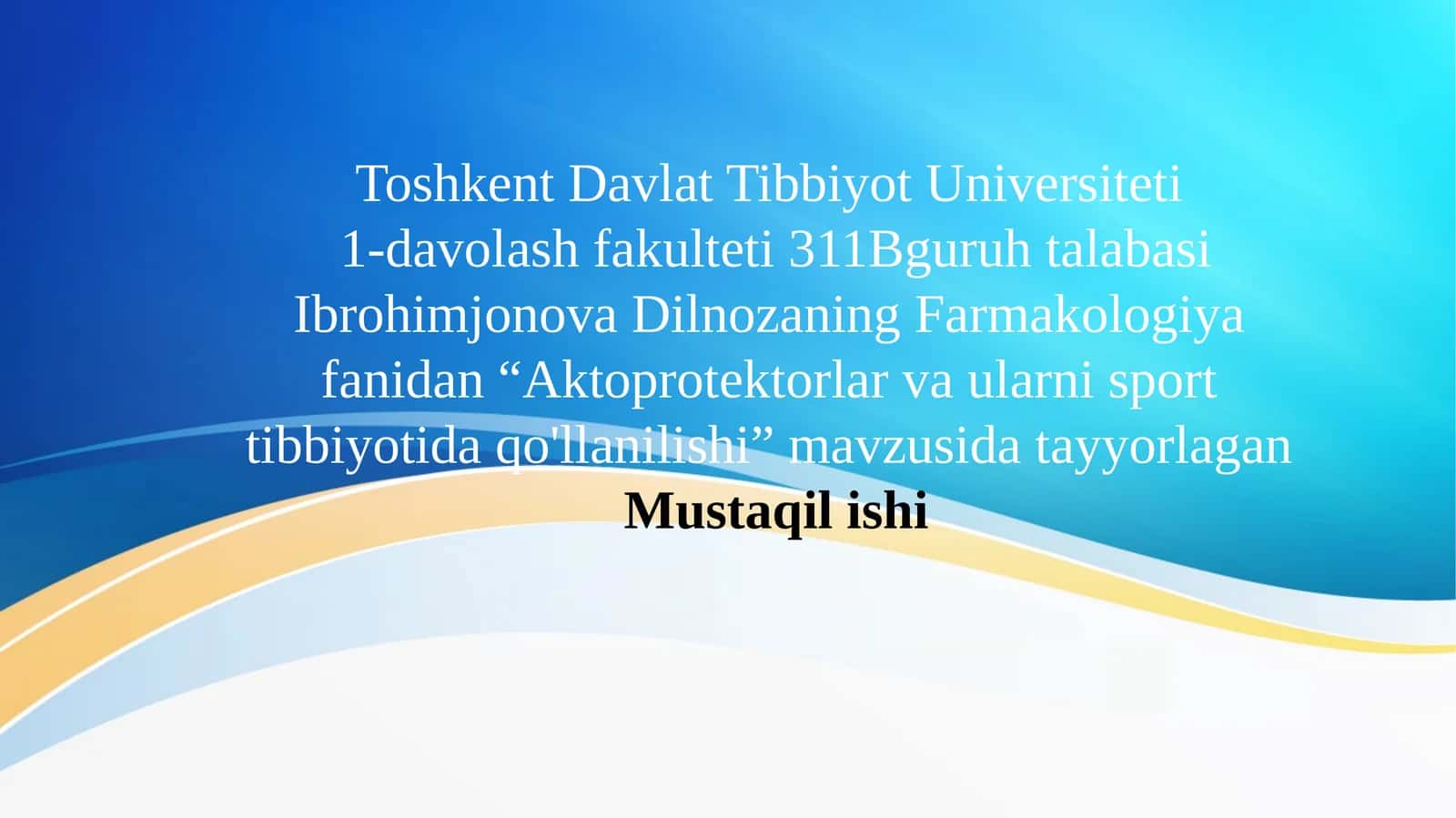 Aktoprotektorlar va ularni sport tibbiyotida qo'llanilishi 1