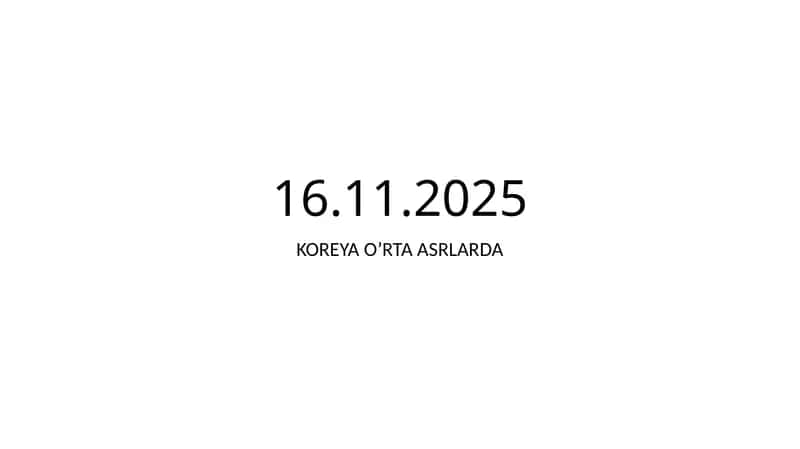 Koreya o'rta asrlari 1