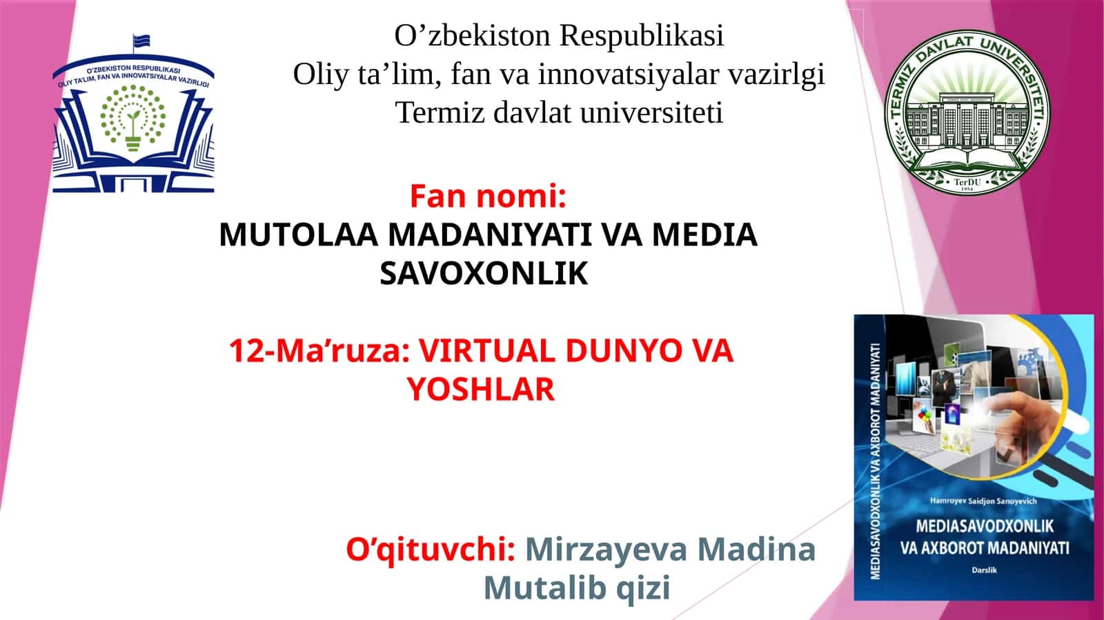 VIRTUAL DUNYO VA YOSHLAR 1