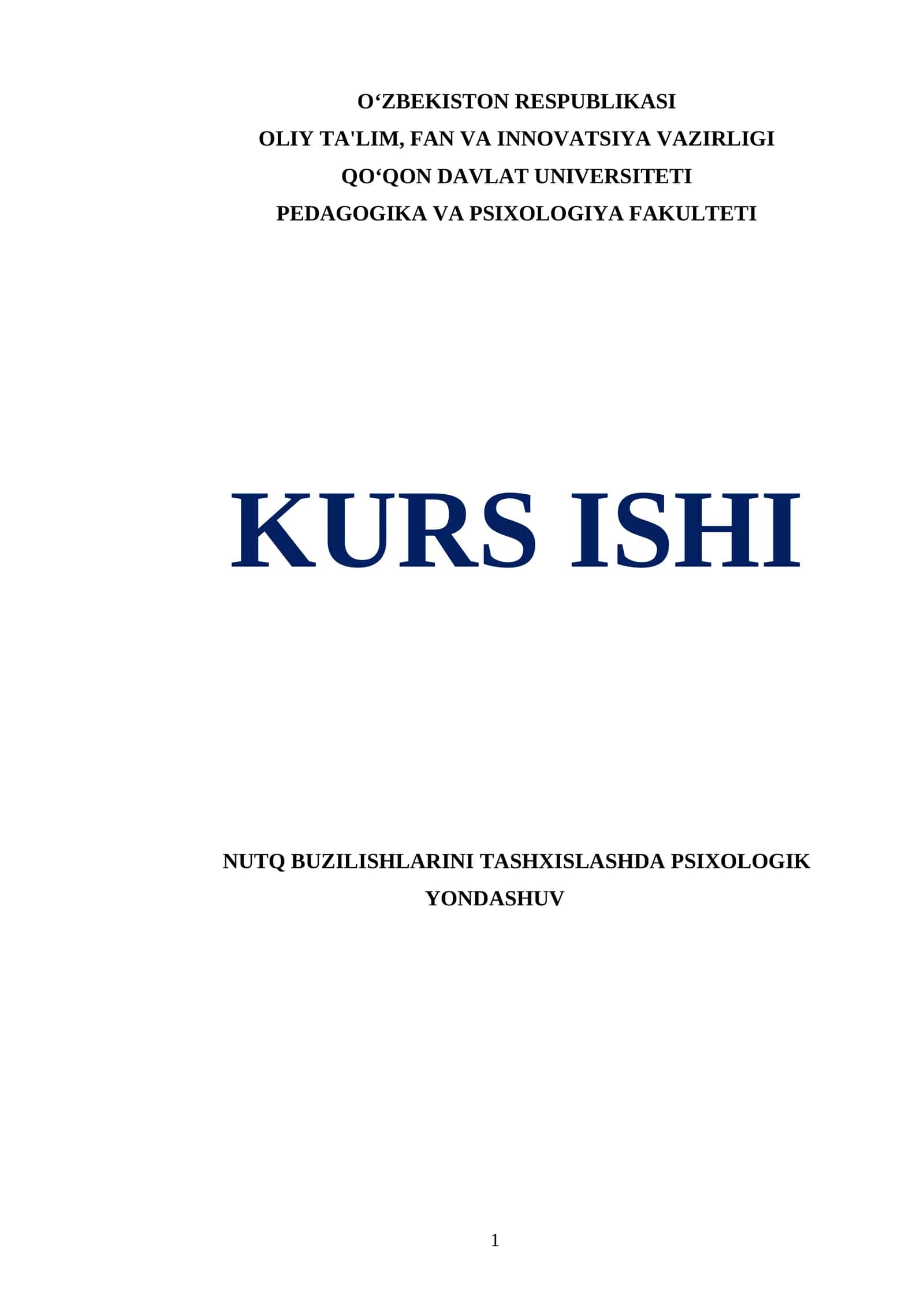 Nutq Buzilishlarini Tashxislashda Psixologik Yondashuv 1