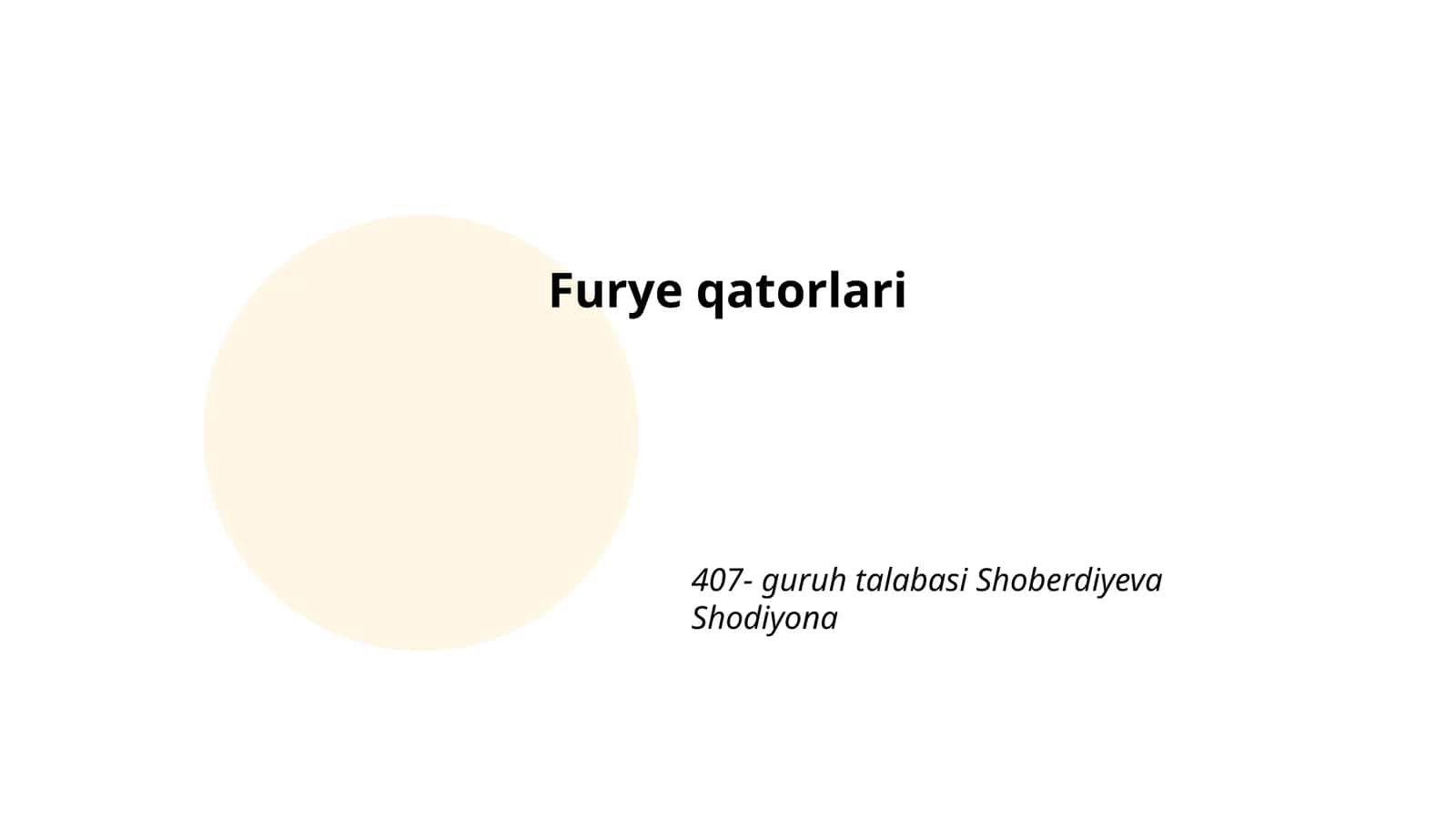 Furye qatorlari 1