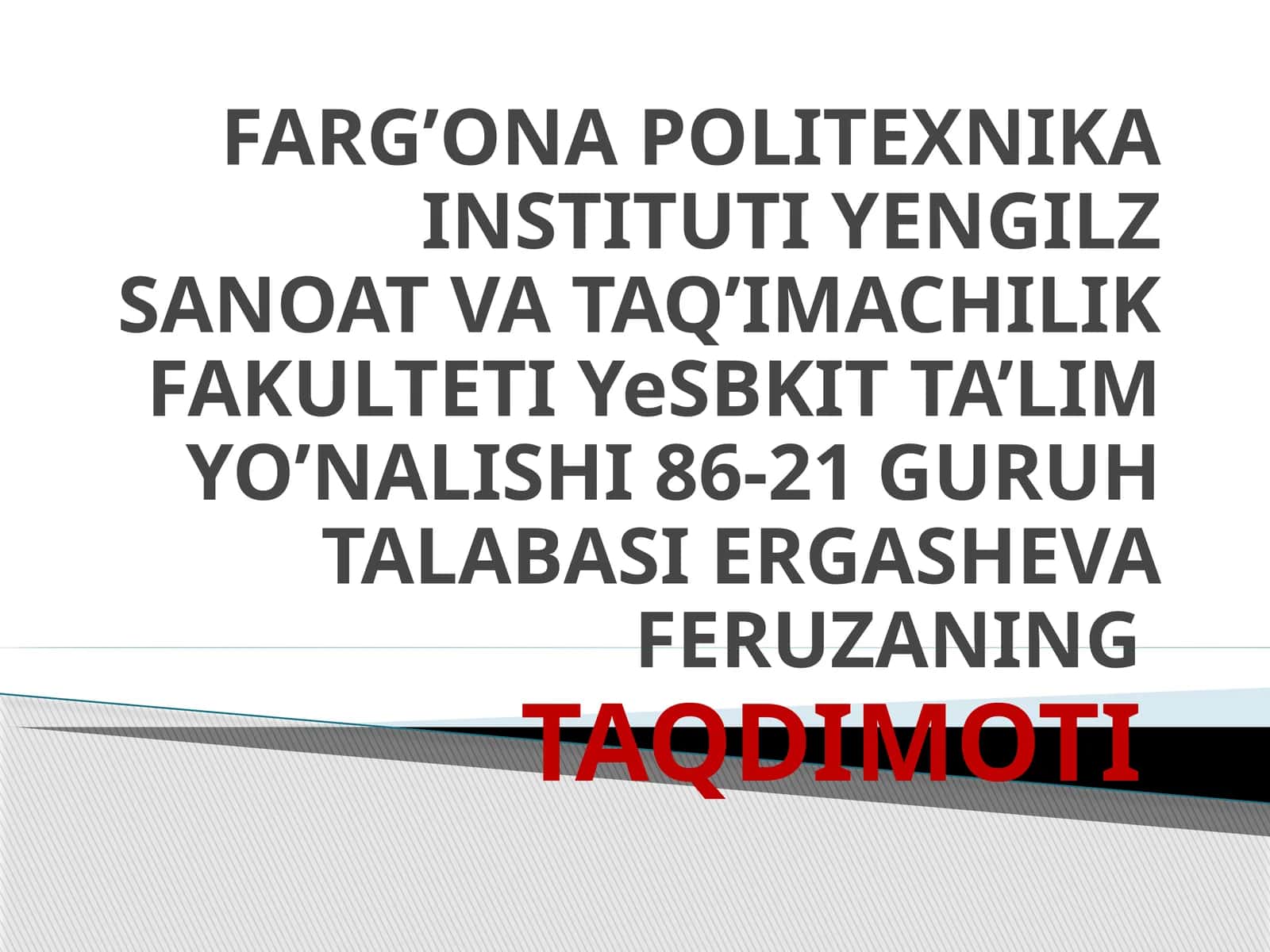 INAVATSION G’OYALAR VA TEXNALOGIYALARNI ISHLAB CHIQARISHGA,JAMIYAT HAYOTIGA IZCHIL TATBIQ ETISH 1