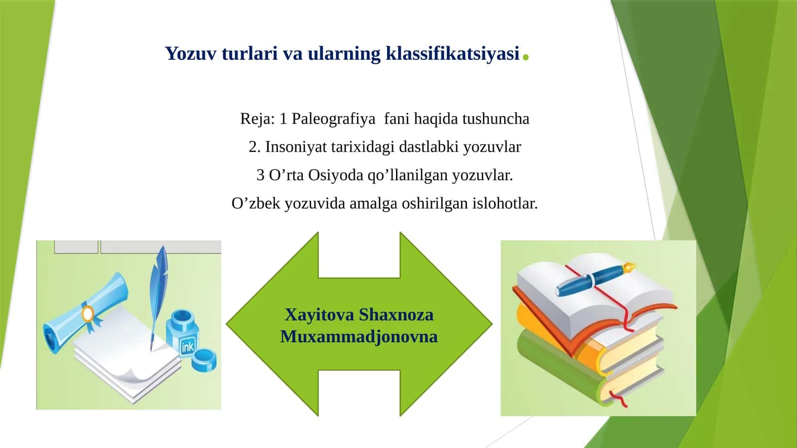 Yozuvturlari va ularning klassifikatsiyasi 1