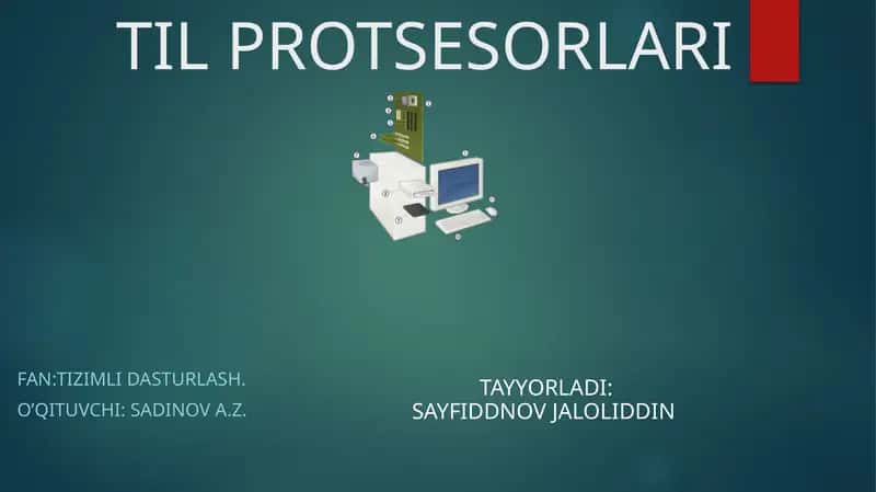 TIL PROTSESORLARI 1