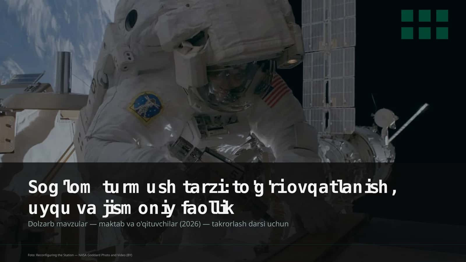 Dolzarb mavzular — maktab va o'qituvchilar (2026) — takrorlash darsi uchun 1