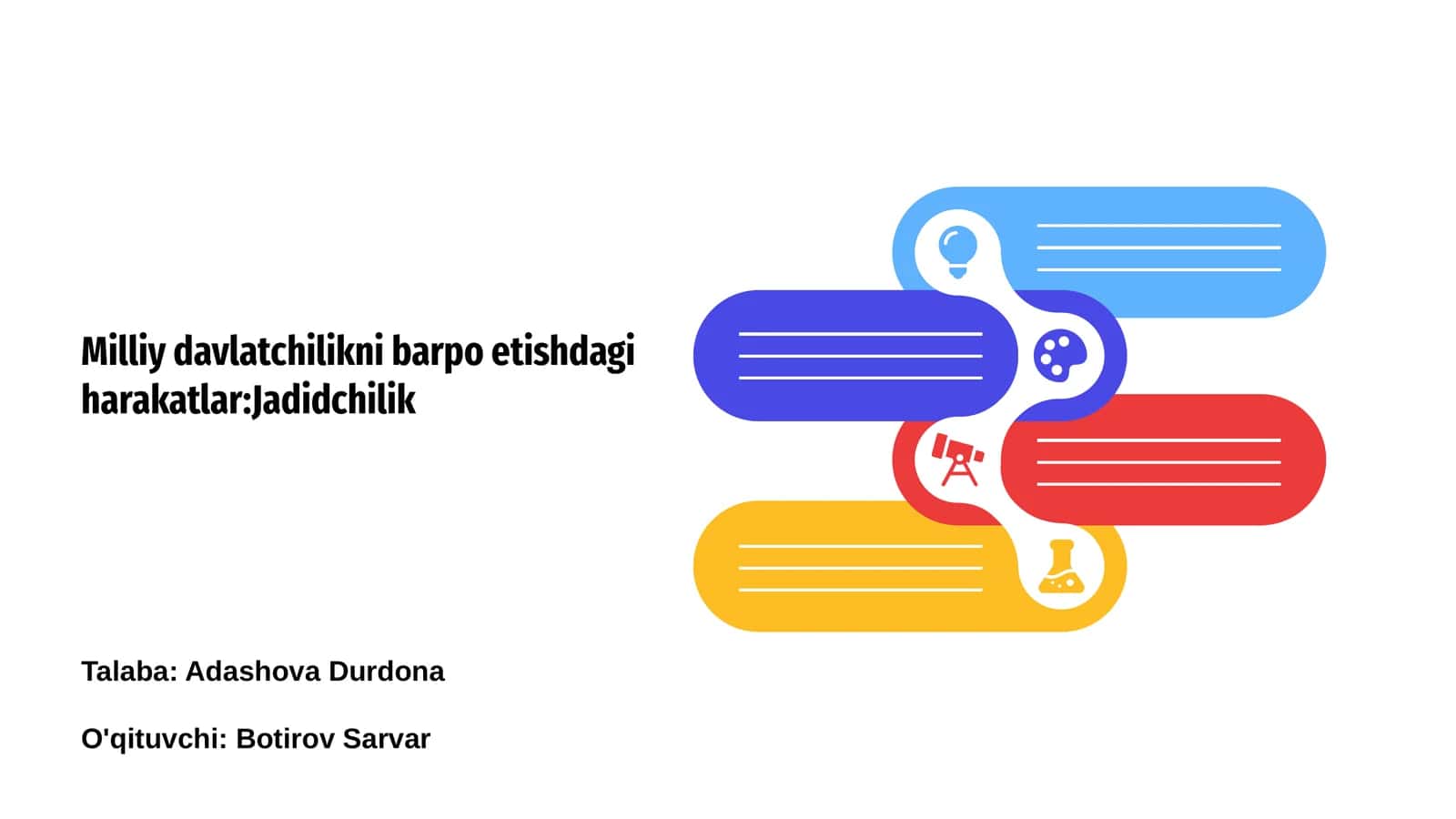 Milliy davlatchilikni barpo etishdagi harakatlar:Jadidchilik 1
