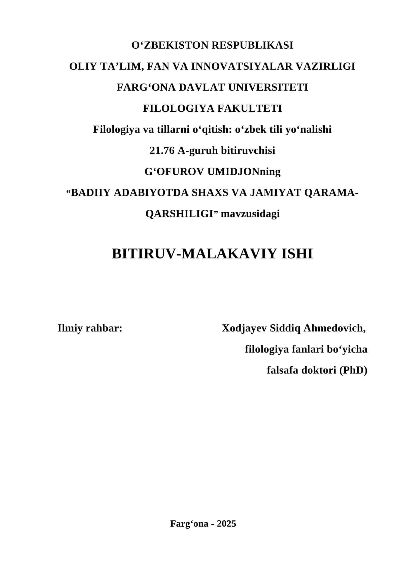 Badiiy adabiyotda shaxs va jamiyat qarama-qarshiligi 1