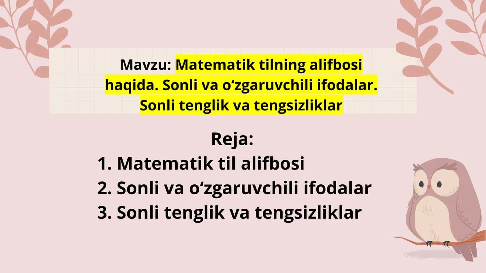 Matematik til alifbosi 1