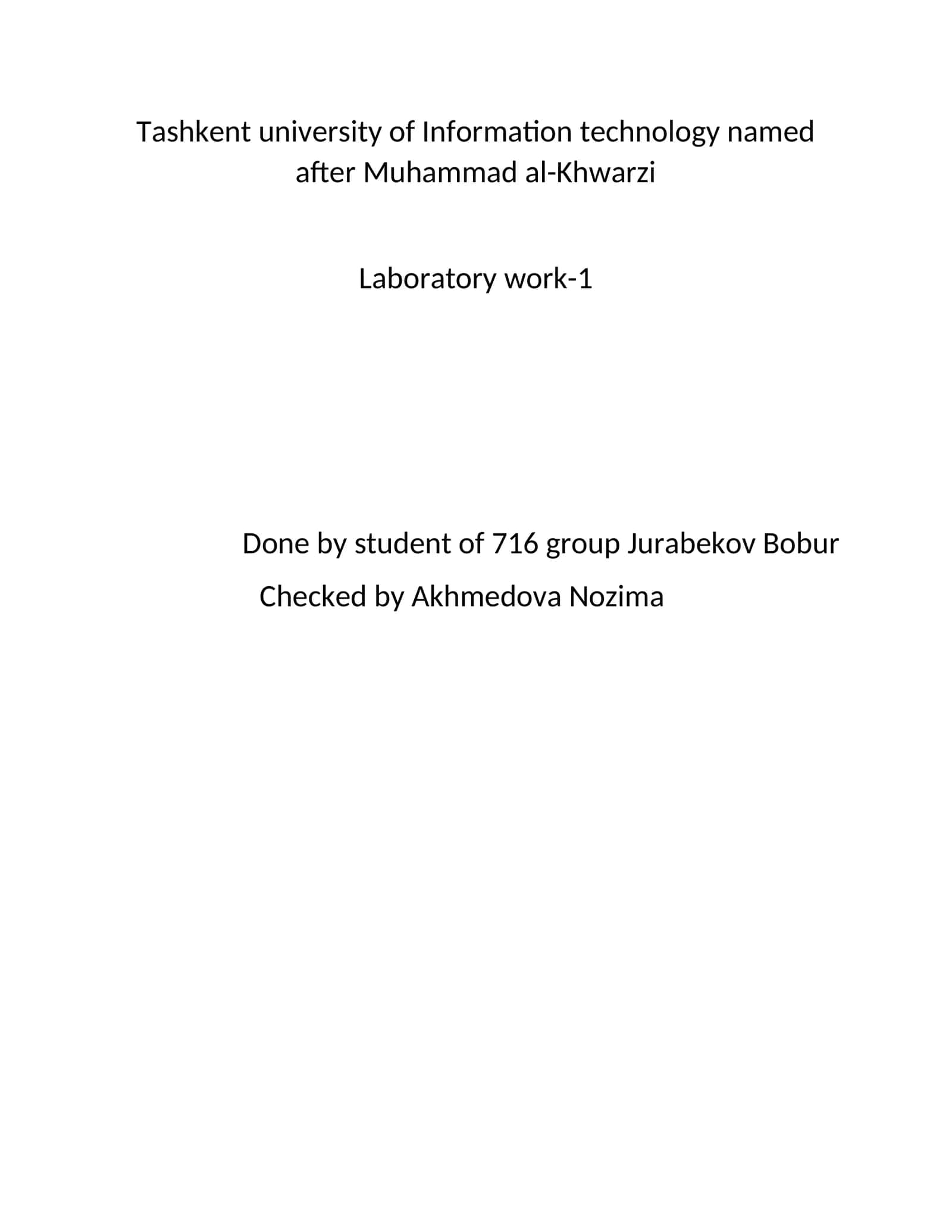 Laboratory work-1 1