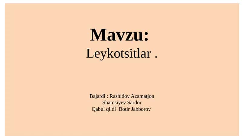 Leykotsitlar 1