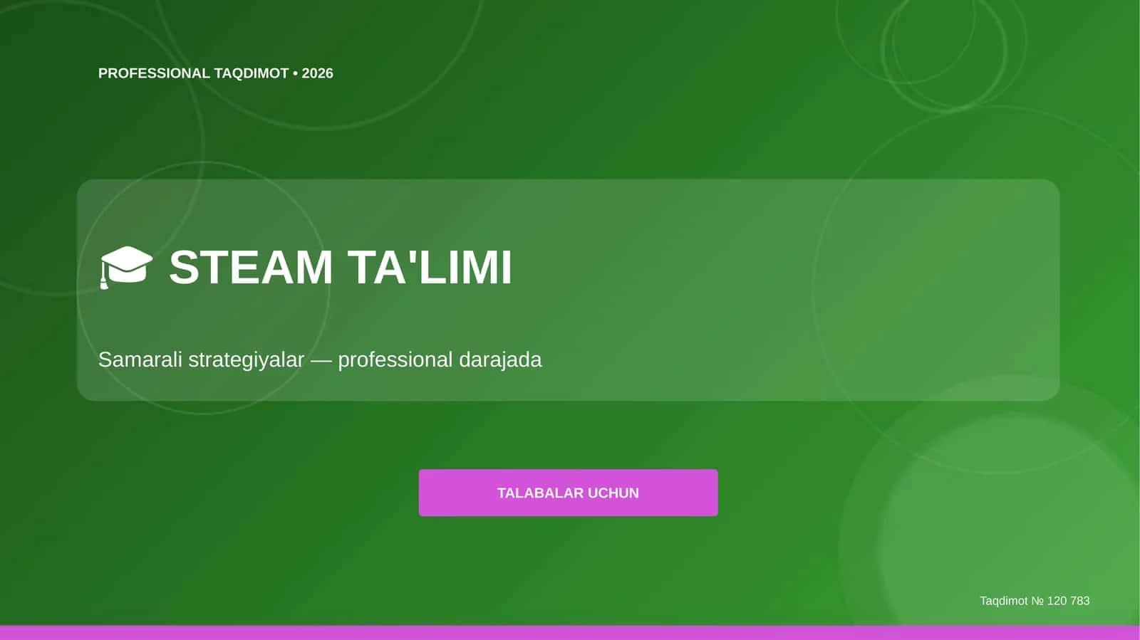 STEAM ta'limi: samarali strategiyalar (professional darajada) [talabalar uchun] 1