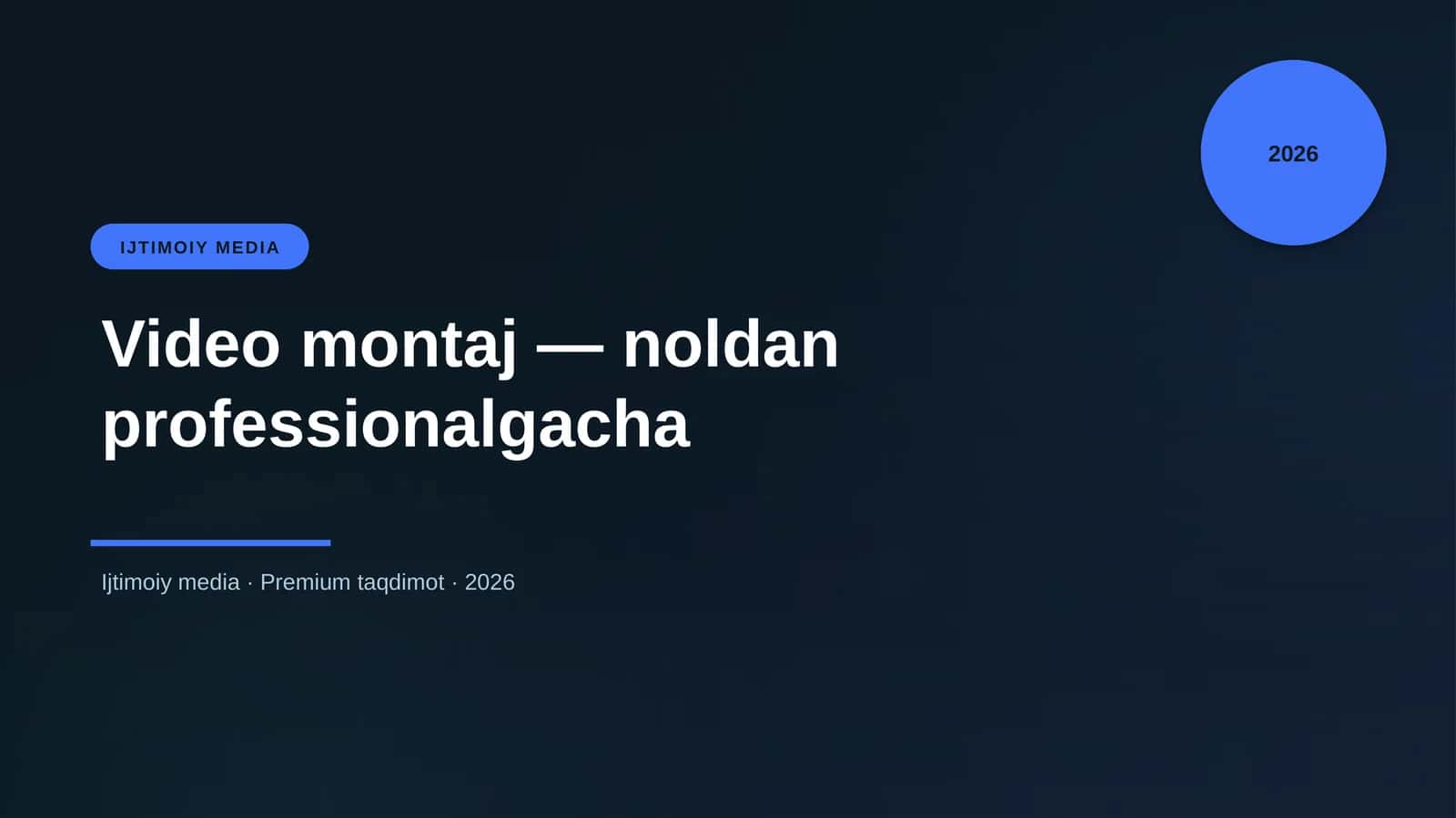 Video montaj — noldan professionalgacha 1
