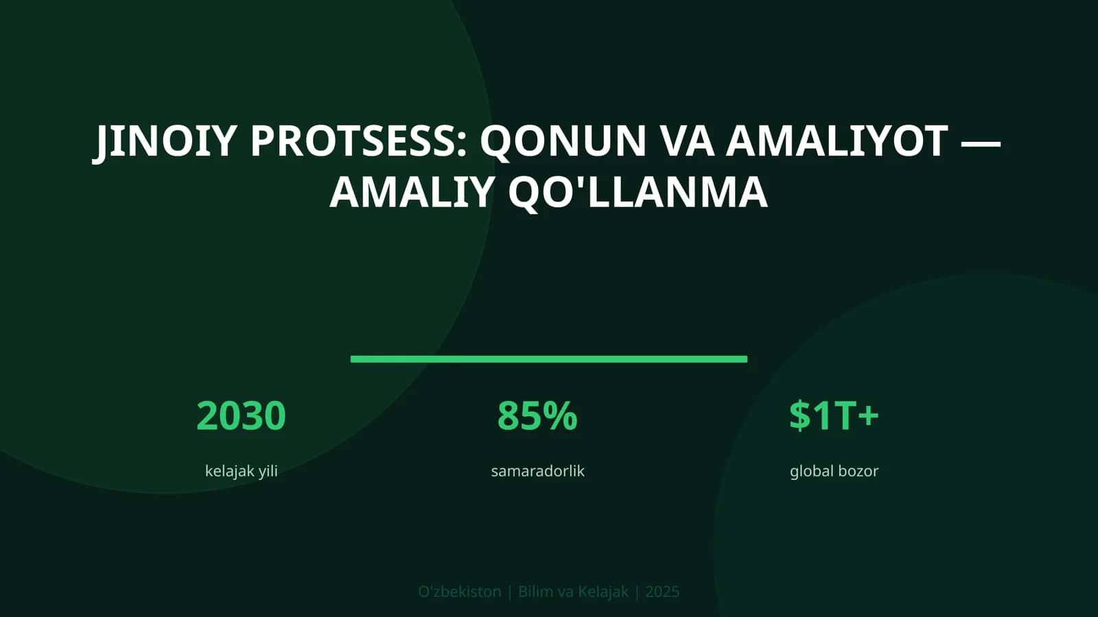 Jinoiy protsess: qonun va amaliyot — amaliy qo'llanma 1