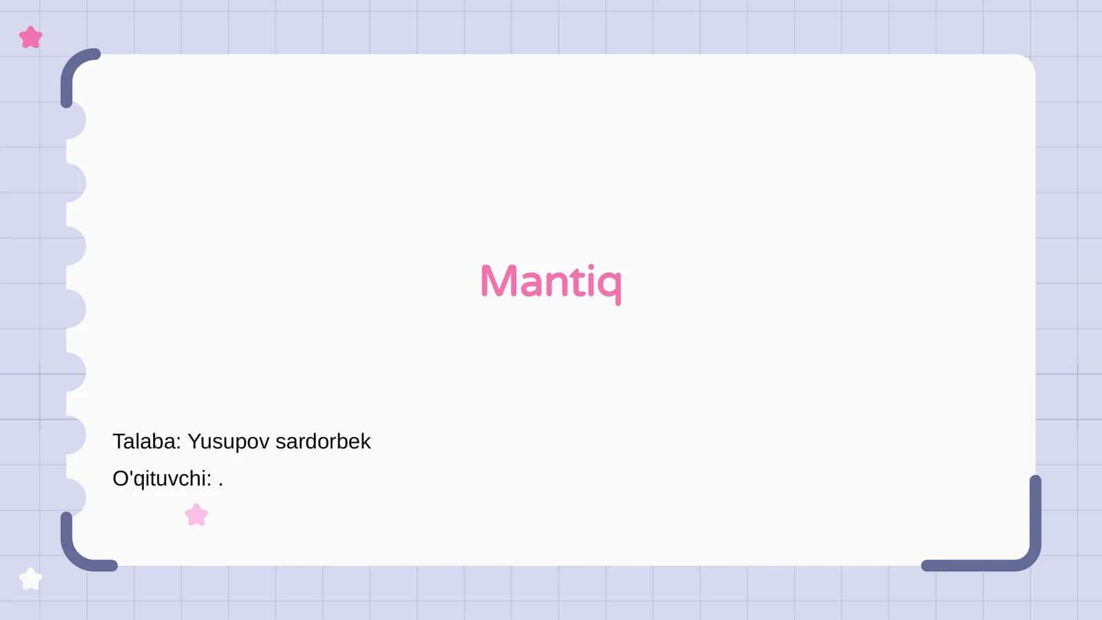 Mantiq 1