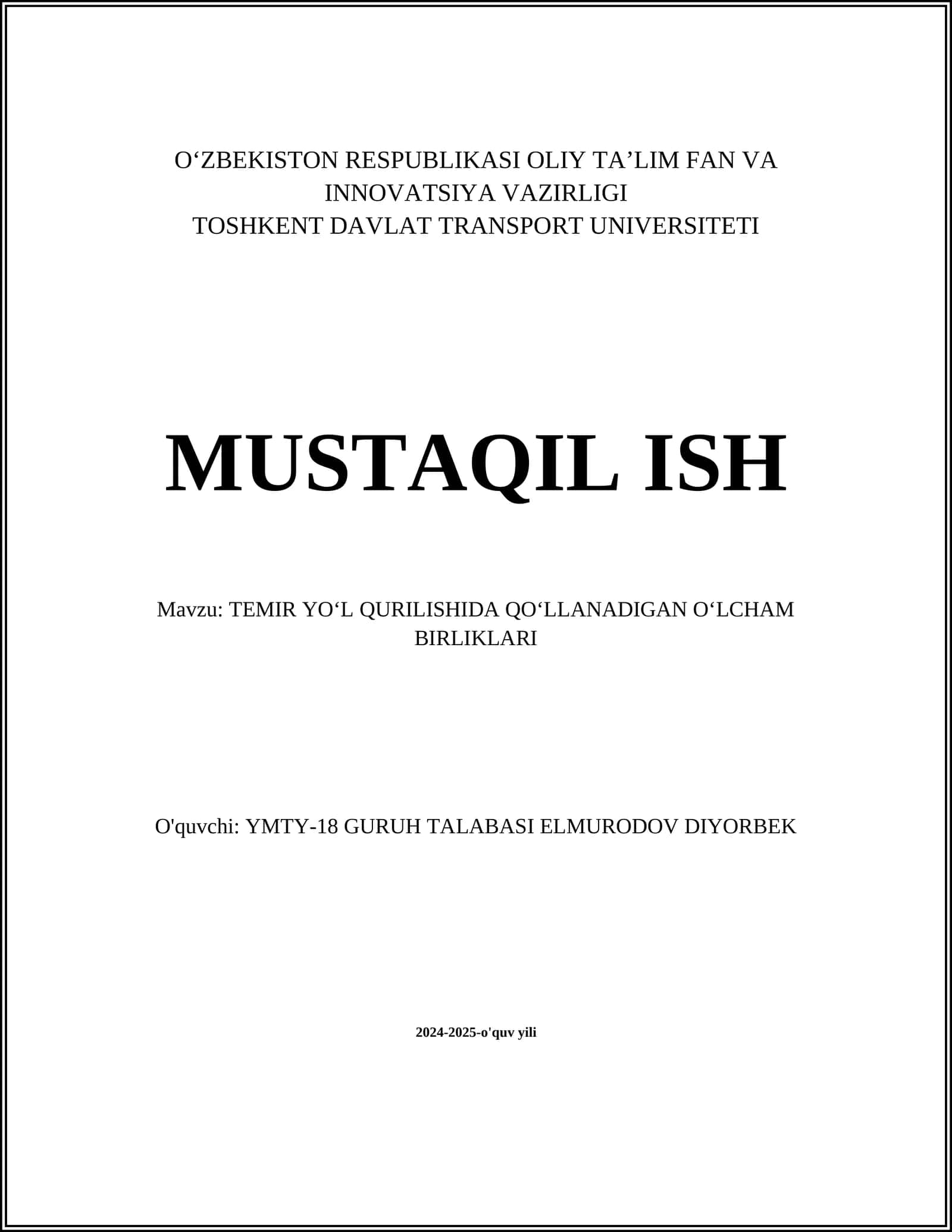 Uzunlik oʻlcham birliklari 1