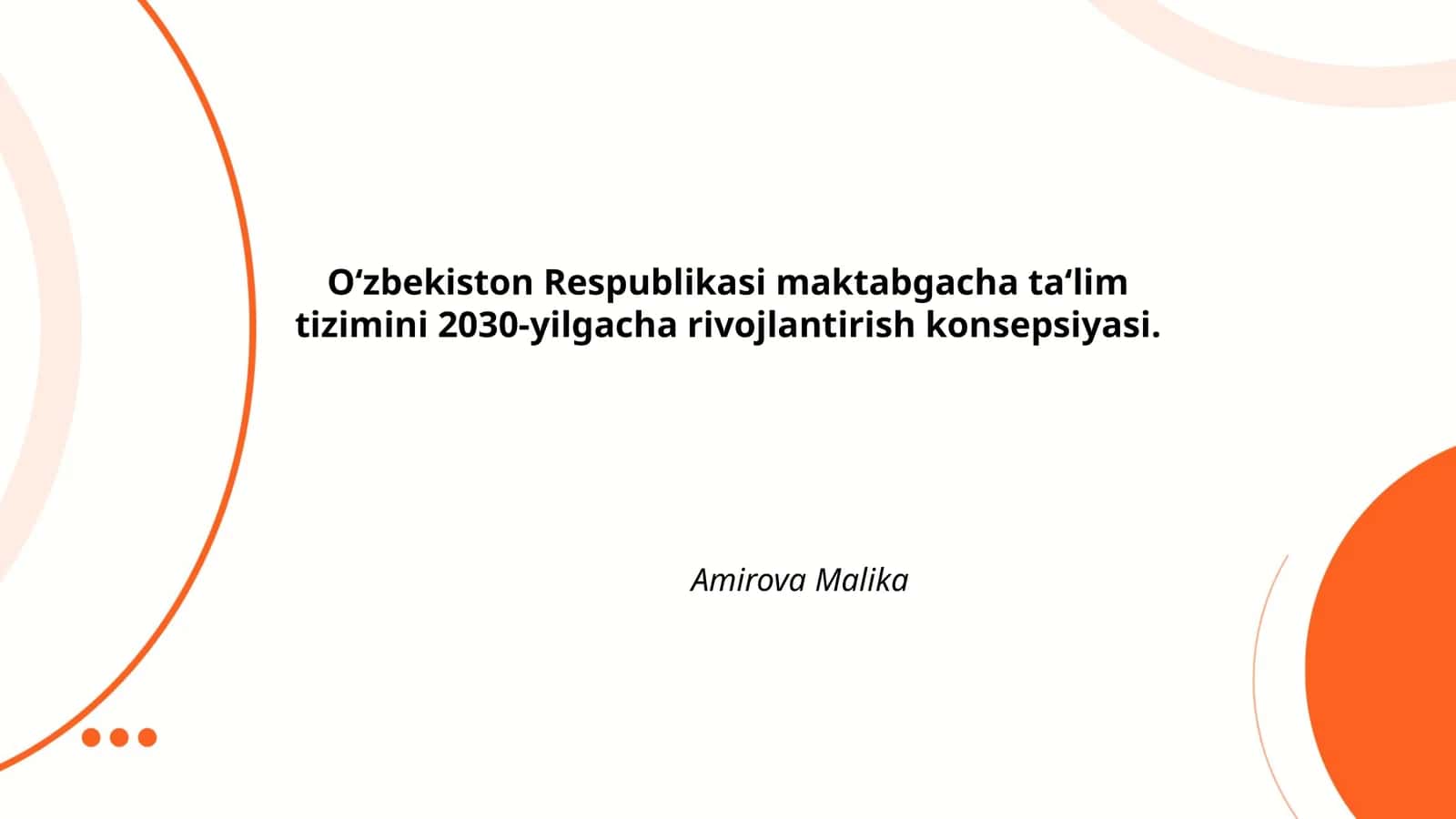 O‘zbekiston Respublikasi maktabgacha ta‘lim tizimini 2030-yilgacha rivojlantirish konsepsiyasi 1