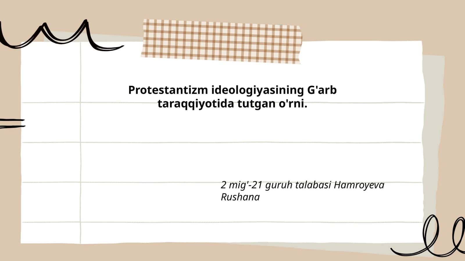 Protestantizm ideologiyasining rivojlanishi 1