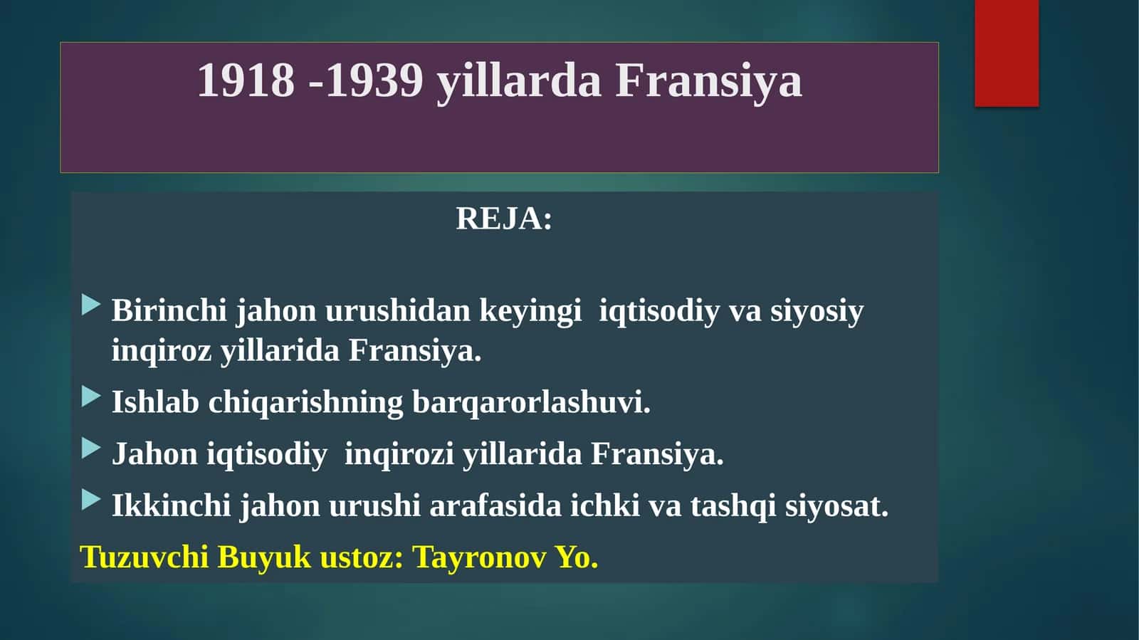 Fransiyada iqtisodiy va siyosiy inqiroz 1
