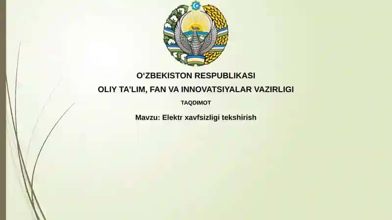 Elektr xavfsizlik tekshirish