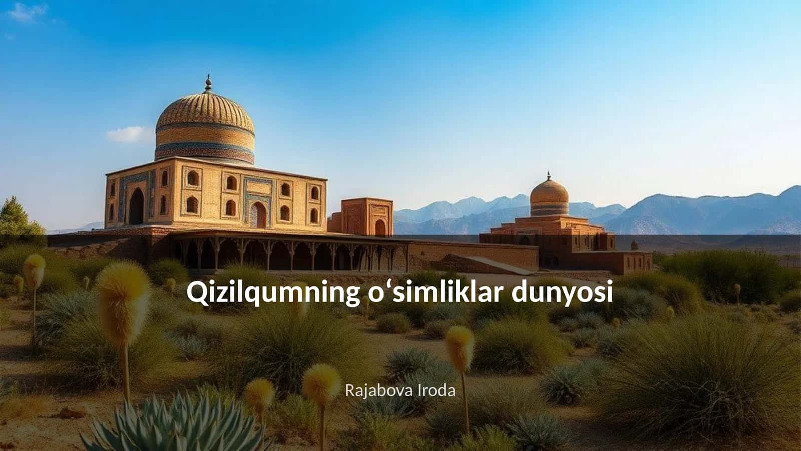 Qizilqumning o‘simliklar dunyosi 1