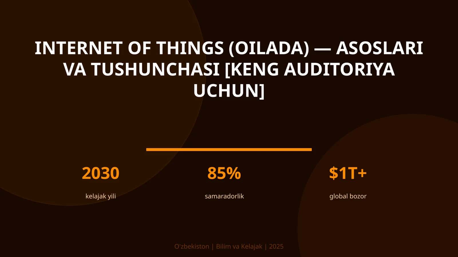 Internet of Things (Oilada) — Asoslari va Tushunchasi [Keng Auditoriya Uchun] 1