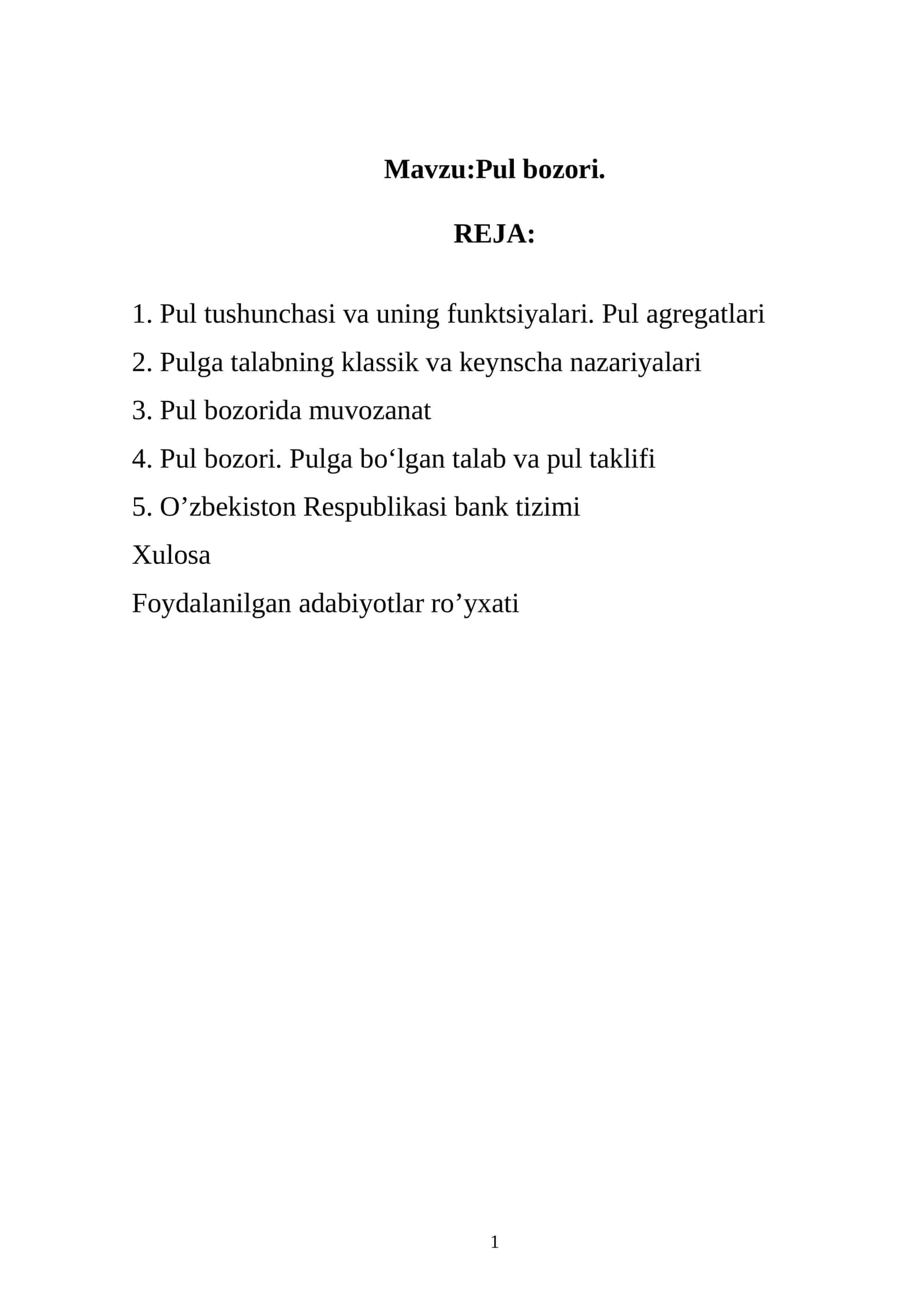 Pul bozori 1
