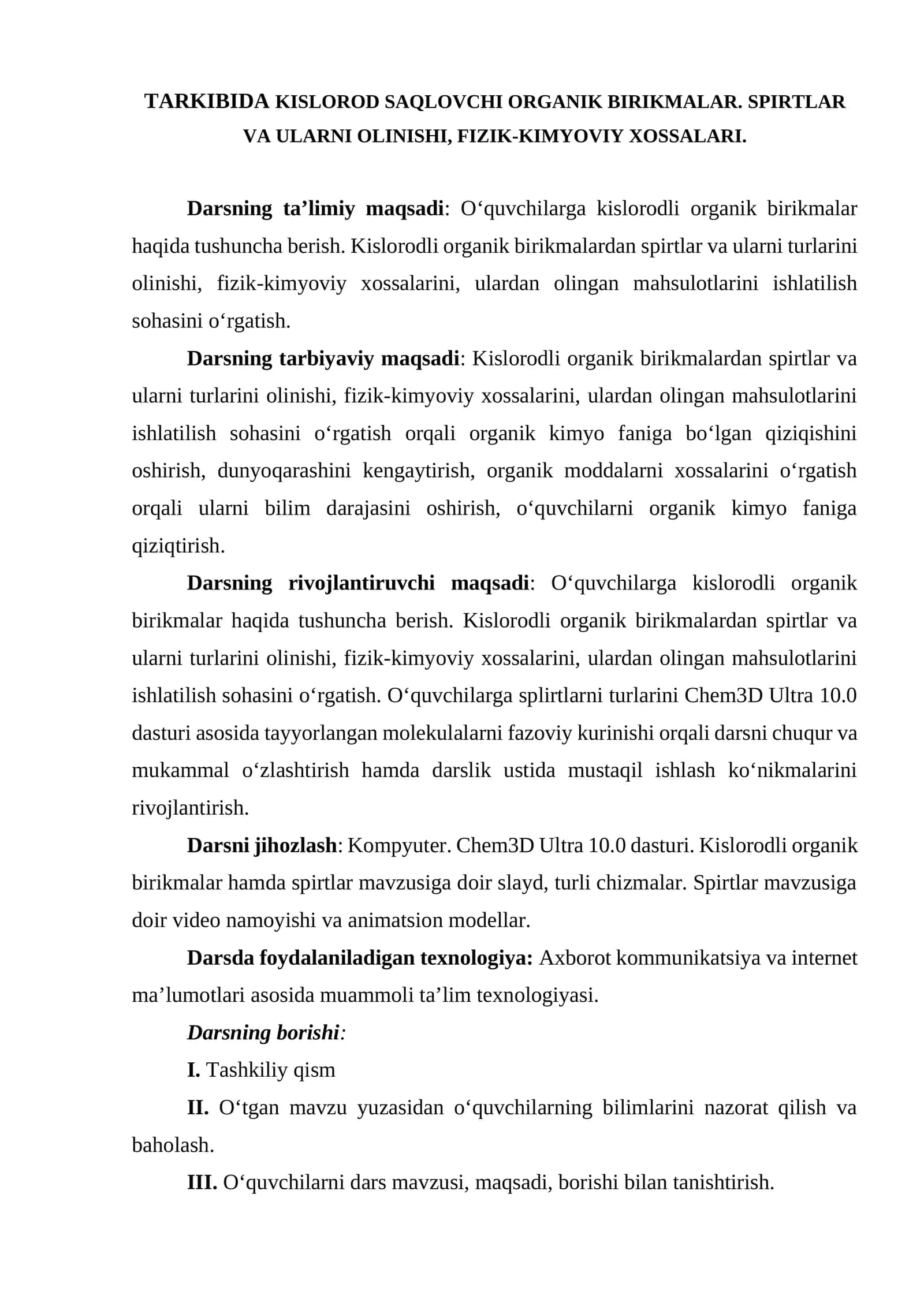 Kislorodli Organik Birikmalar 1