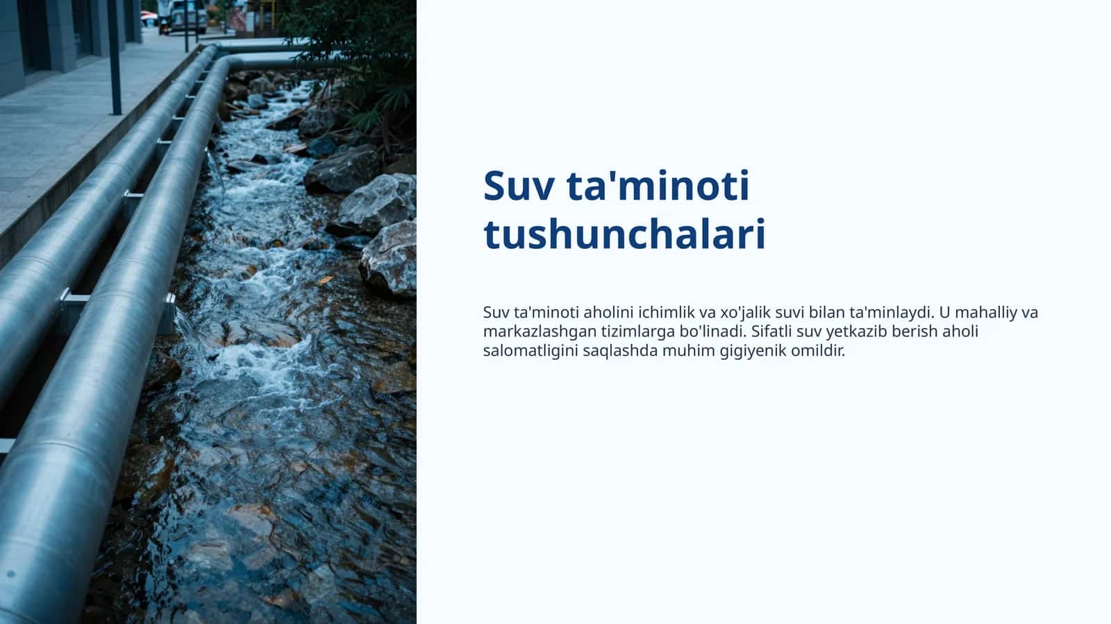 Suv ta'minoti tushunchalari 1