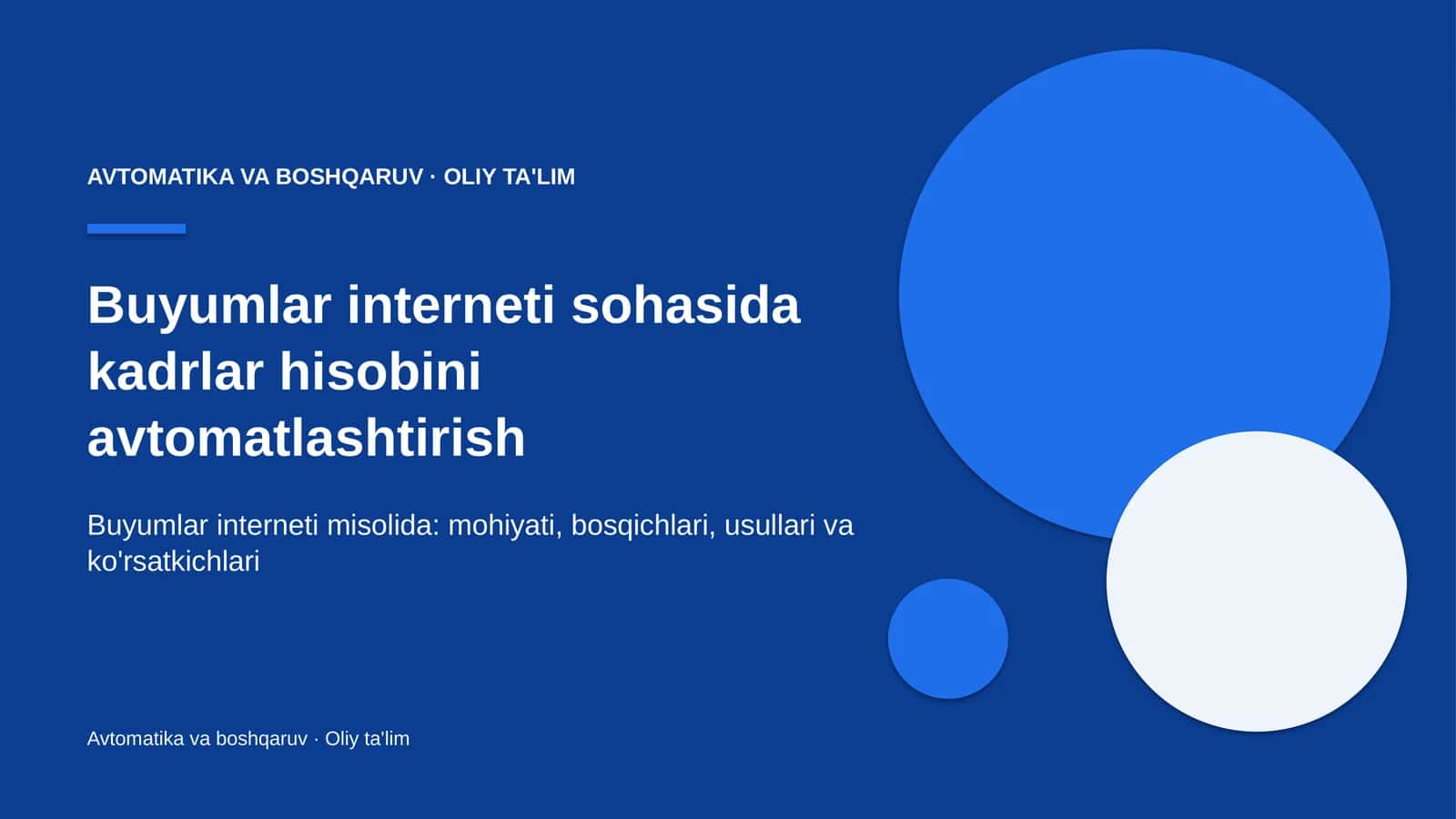 Buyumlar interneti sohasida kadrlar hisobini avtomatlashtirish 1