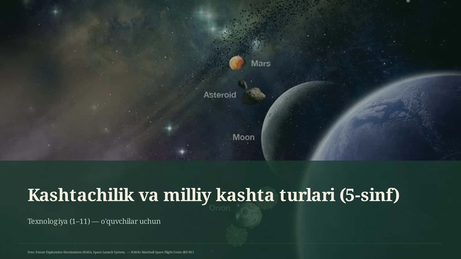 Kashtachilik va milliy kashta turlari (5-sinf) 1