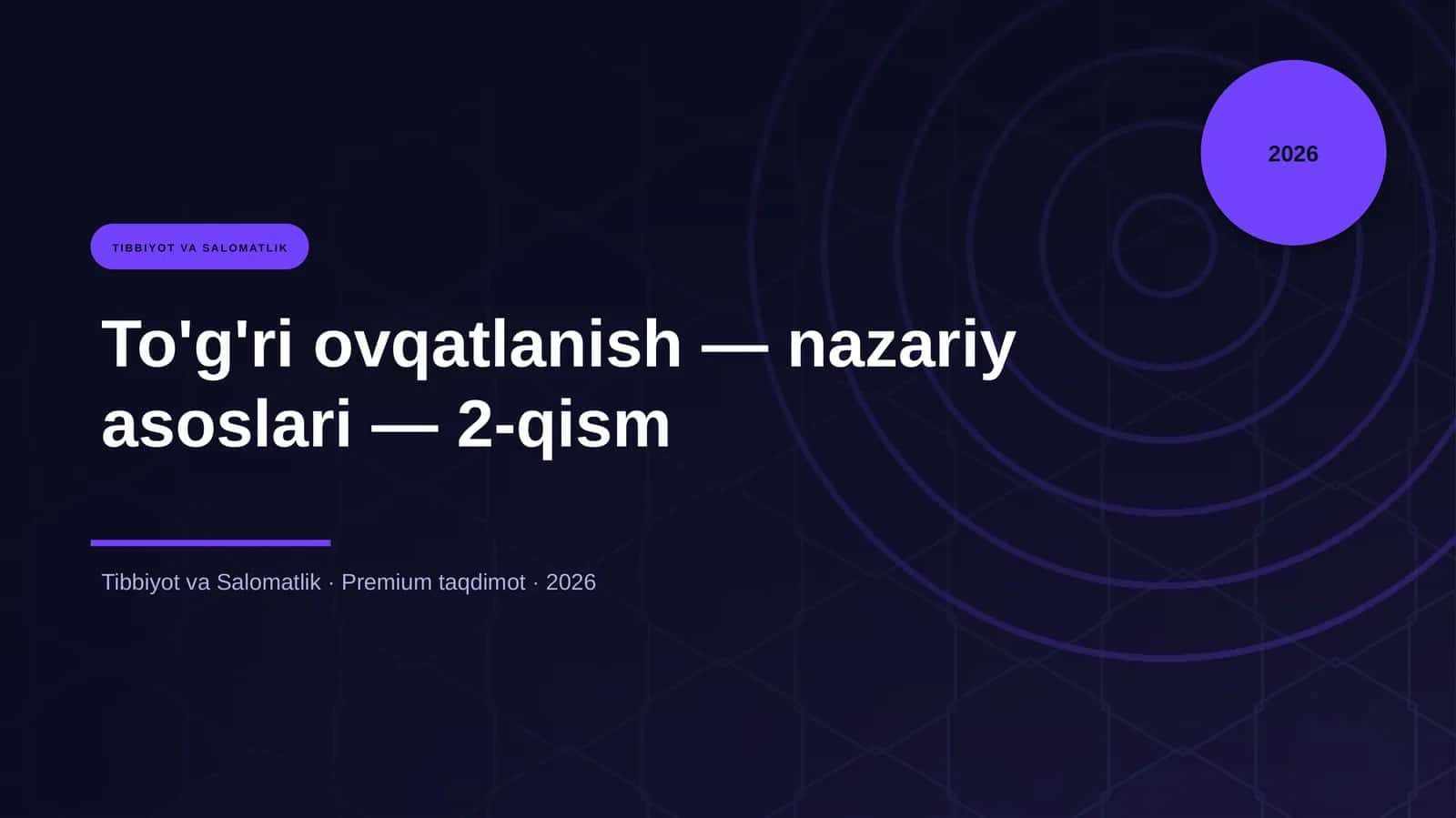 To'g'ri ovqatlanish — nazariy asoslari — 2-qism 1