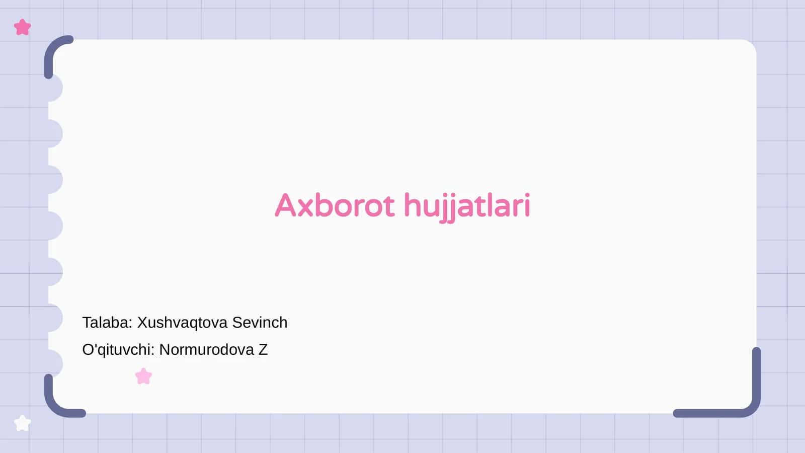 Axborot hujjatlari 1