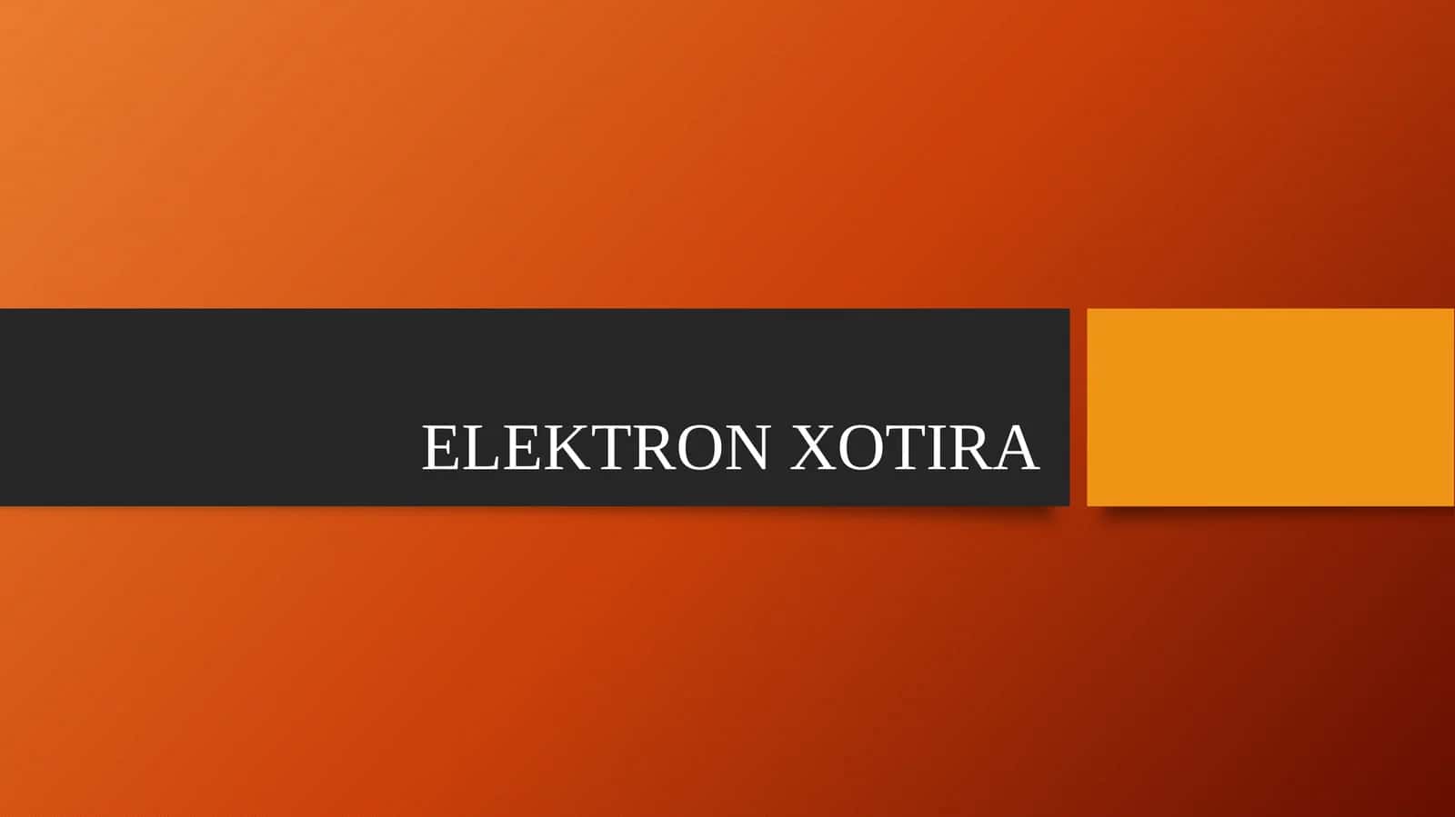 Xotira 1