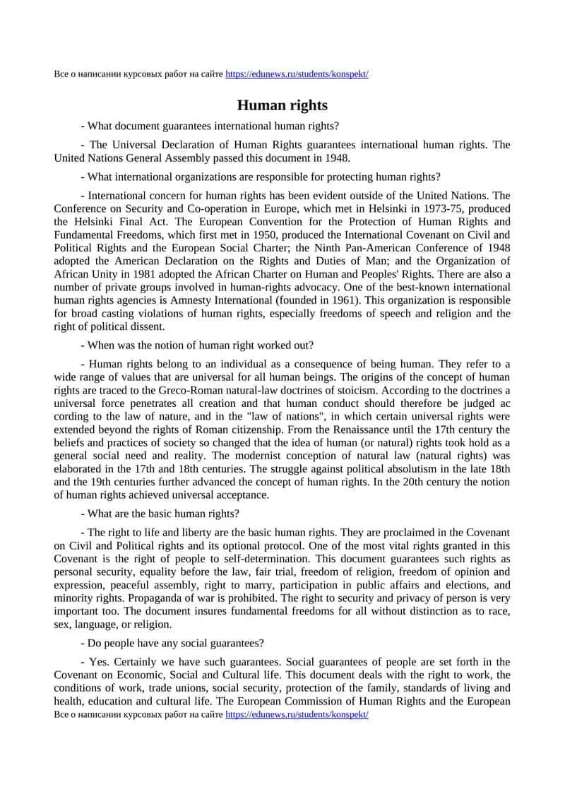 Human rights 1