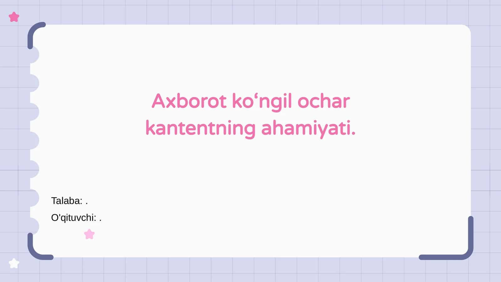 Axborot ko‘ngil ochar kontent 1