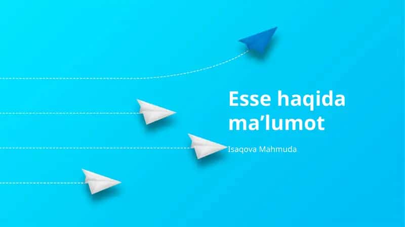 Esse haqida maʼlumot 1