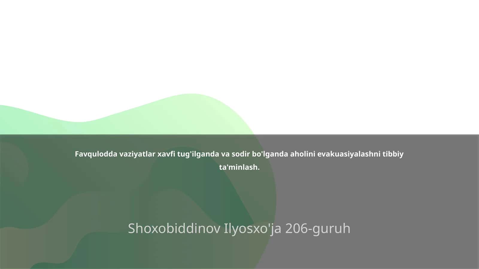 Evakuatsiyalanuvchi aholini yig'ish punkti va vazifalari 1