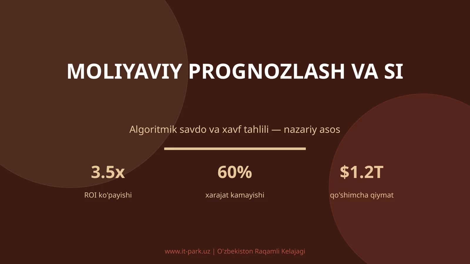 Moliyaviy Prognozlash va SI 1