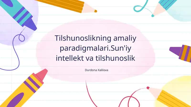 Tilshunoslikning amaliy paradigmalari 1
