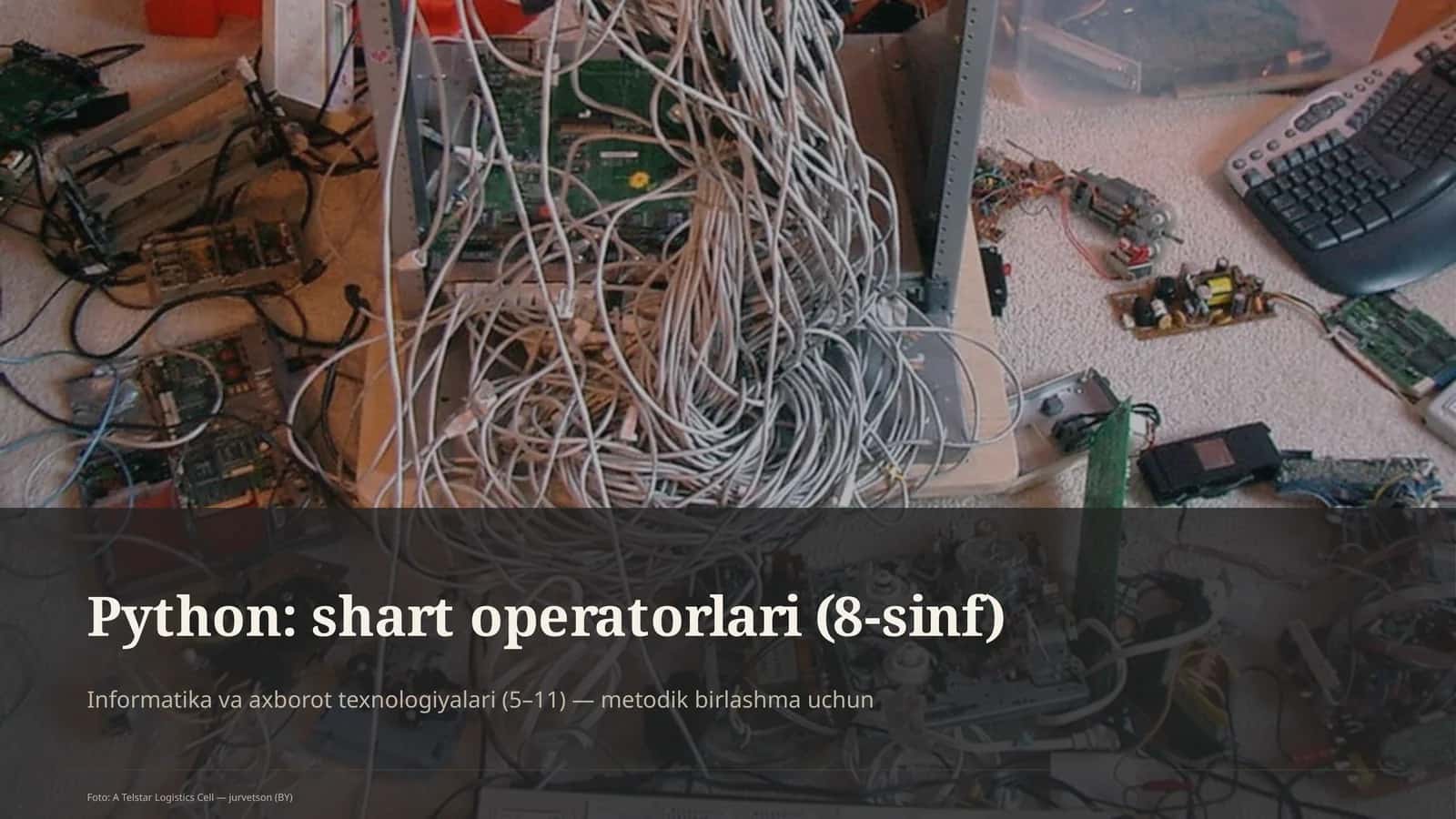 Python: shart operatorlari (8-sinf) 1