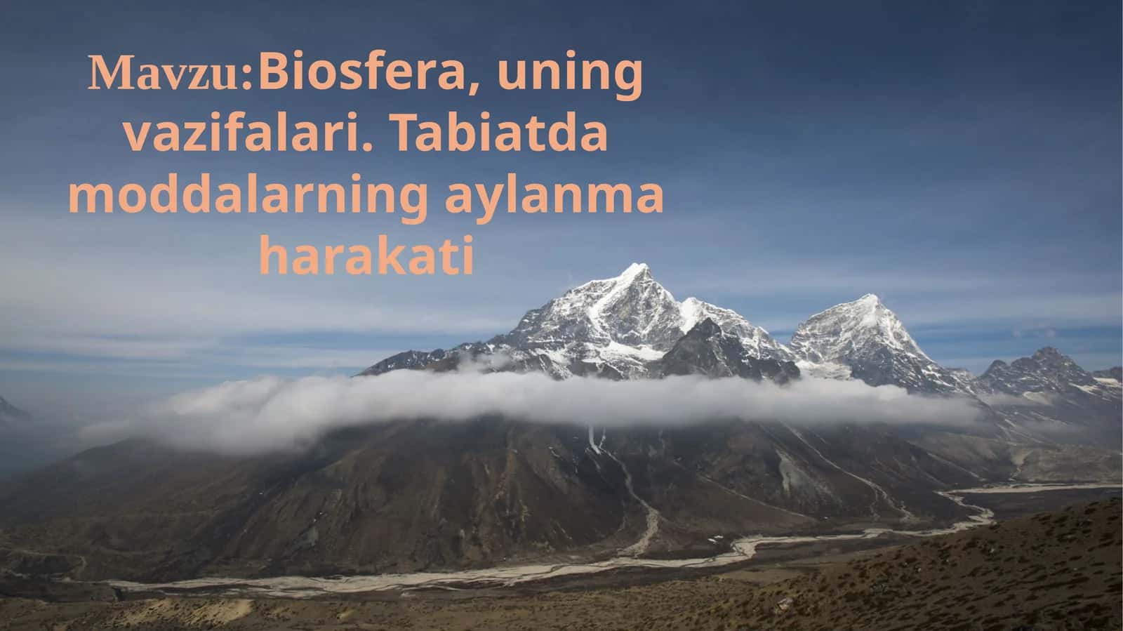 Biosfera, uning vazifalari. Tabiatda moddalarning aylanma harakati 1