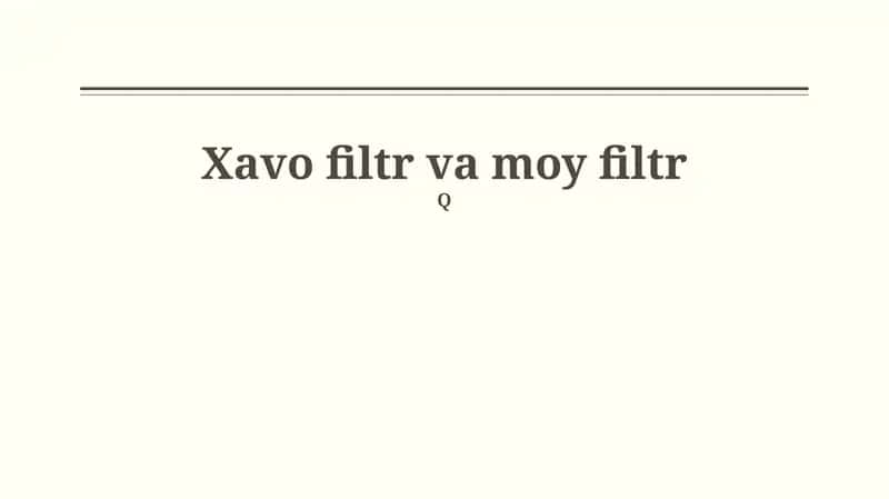 Havo Filtri 1