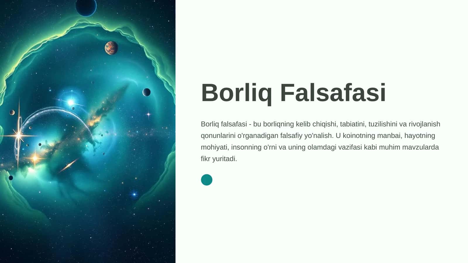 Borliq Falsafasi 1
