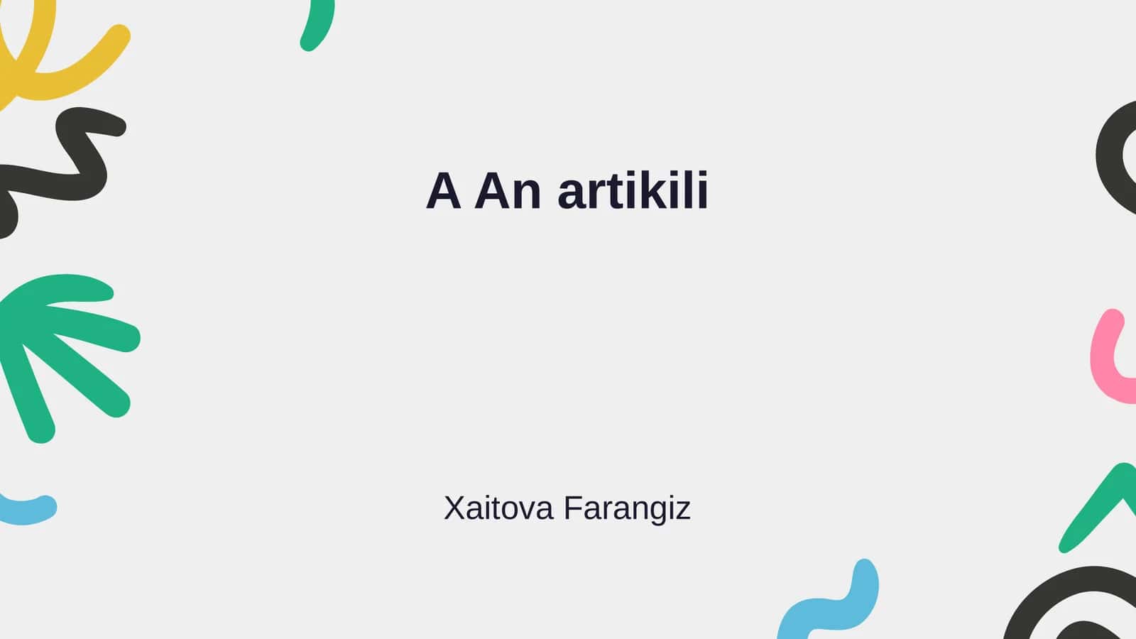 A An artikili 1