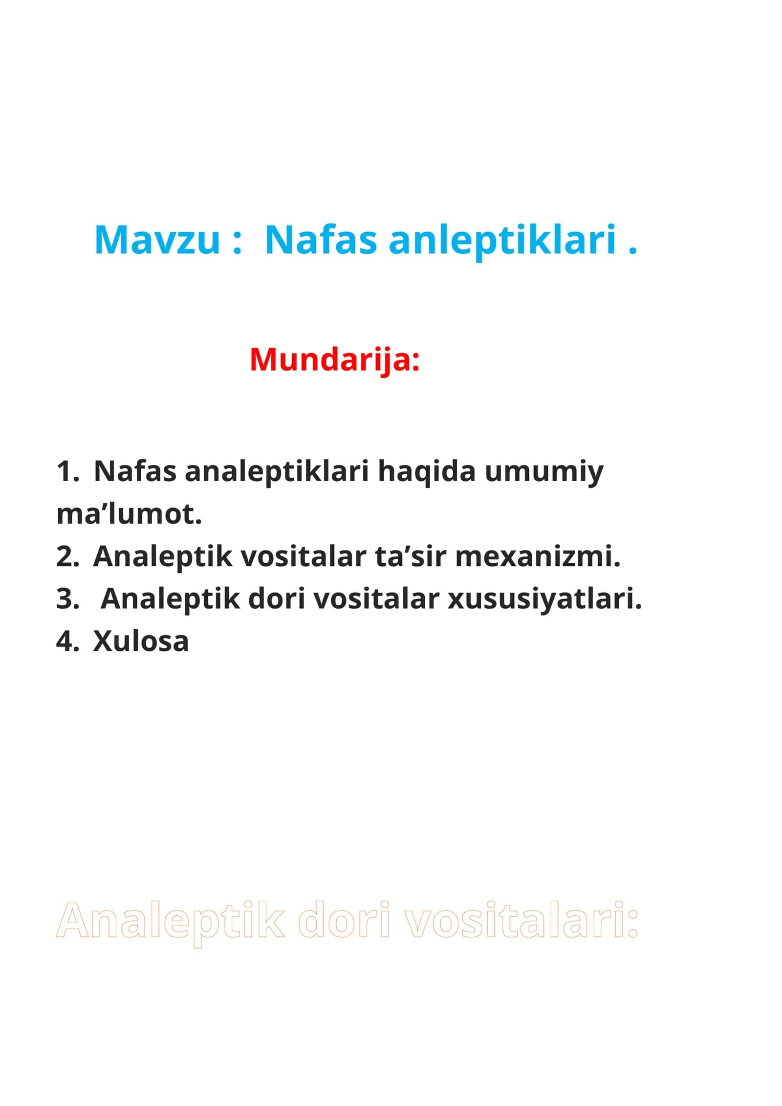 Nafas analeptiklari 1